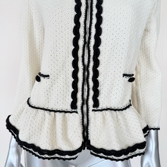 RED Valentino women sweater zipper jacket size L Authentic - Picture 2 of 8